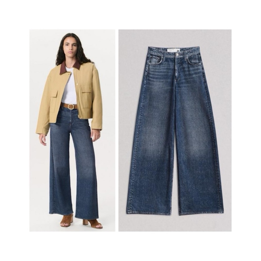 NEW Rag & Bone Miramar Sofie Wide Leg Pant (Sz 33) Cotton Terry Sweatpant Kimber